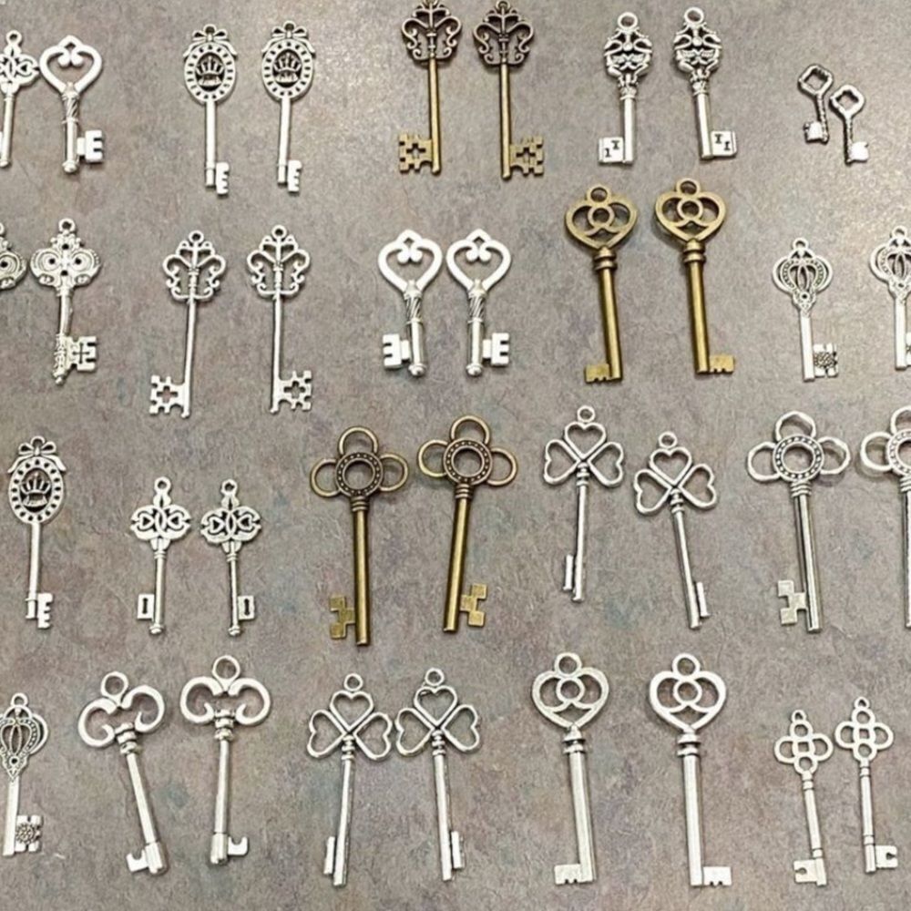 Vintage Skeleton Keys | Antique Gold, Silver, Brass Steampunk NEW